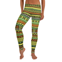 Load image into Gallery viewer, Citrus Tiki Striped Leggings