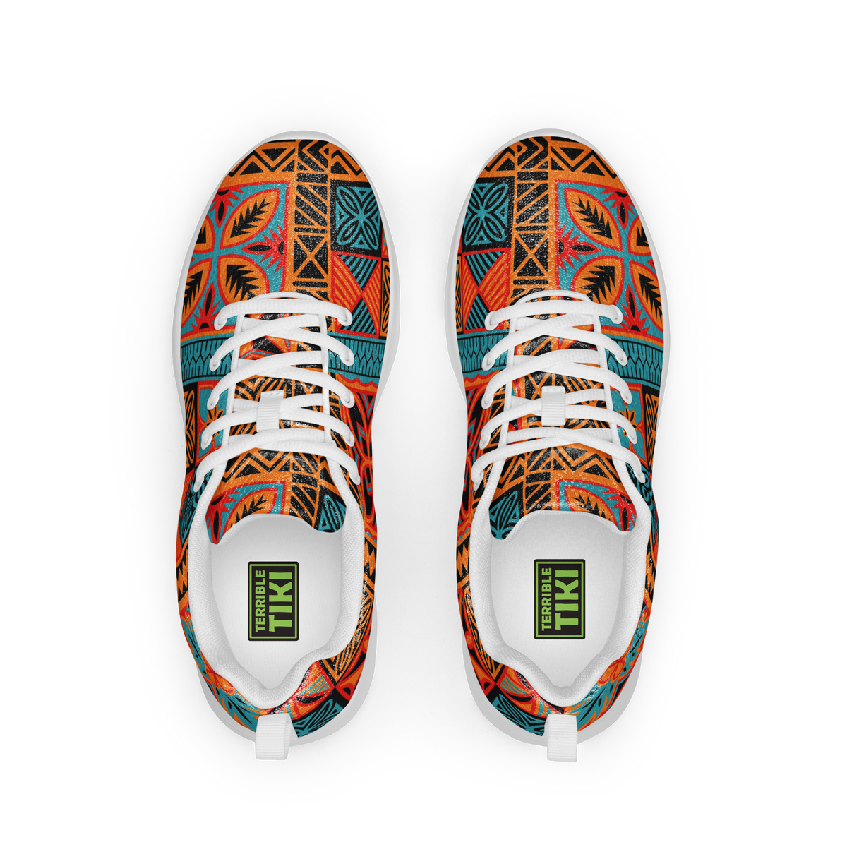 Beach Tiki Squares Men's athletic shoes – Terrible Tiki