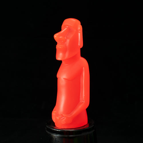 Mini Moai Figure, NEON Red
