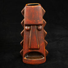 Load image into Gallery viewer, Tall Spiky Tiki Mug, Matte Lava Red Wipe Away with Black Interior