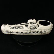 Load image into Gallery viewer, Terrible Tiki Crocodile Mug - Black Wipe away MFG Error