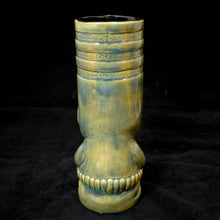 Load image into Gallery viewer, Toothy Tiki Mug, Gloss Blue Runny Glaze