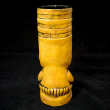 Load image into Gallery viewer, Toothy Tiki Mug, Semi Gloss Yellow Spice Glaze