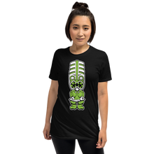 Load image into Gallery viewer, Green Toothy Tiki Black Tee