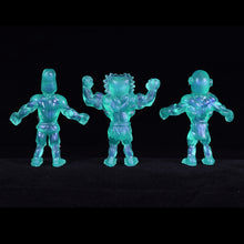 Load image into Gallery viewer, Tiki Melee T.I.K.I. figures One Off, Set of 3, Turquoise Interference Purple