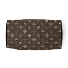 Load image into Gallery viewer, Brown Circular Tiki Pattern Duffle bag