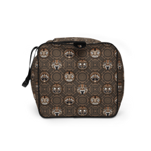 Load image into Gallery viewer, Brown Circular Tiki Pattern Duffle bag