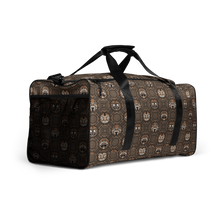 Load image into Gallery viewer, Brown Circular Tiki Pattern Duffle bag