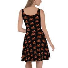 Load image into Gallery viewer, Crabby Black Skater Dress