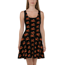 Load image into Gallery viewer, Crabby Black Skater Dress