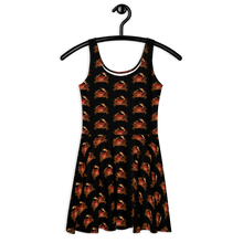 Load image into Gallery viewer, Crabby Black Skater Dress