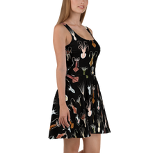 Load image into Gallery viewer, Cephalopod Black Skater Dress