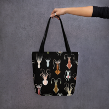 Load image into Gallery viewer, Cephalopod Black Tote bag