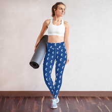 Load image into Gallery viewer, Blue Seahorse Yoga Leggings