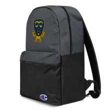 Load image into Gallery viewer, Yellow and Blue Tiki Embroidered Champion Backpack