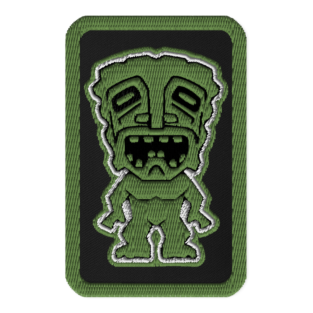 Green Tiki Embroidered patches