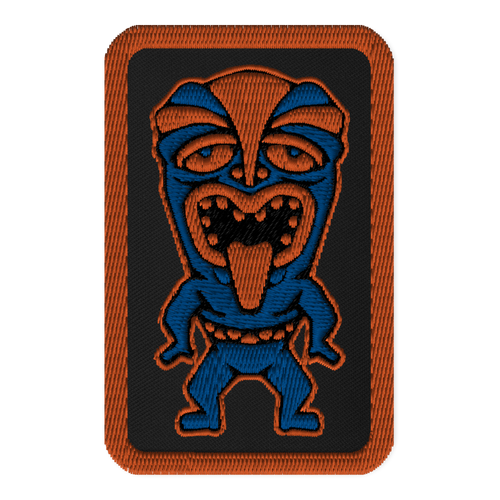 Blue and Orange Embroidered patch