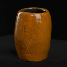 Load image into Gallery viewer, Little Headhunter Tiki Shot Glass, Muddy Orange wipe away with Black Interior