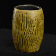 Load image into Gallery viewer, Little Headhunter Tiki Shot Glass, Olive Green wipe away with Black Interior