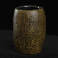 Load image into Gallery viewer, Little Headhunter Tiki Shot Glass, Deep Brown wipe away with Black Interior