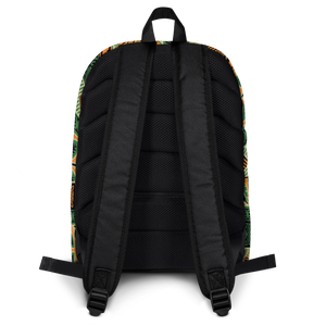 Green Tiki Squares Backpack