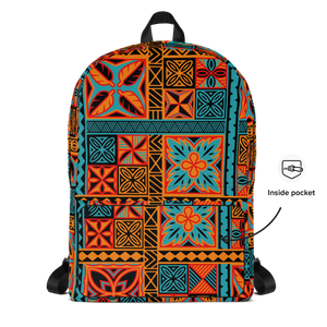 Beach Tiki Squares Backpack