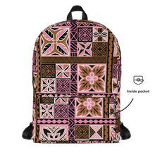 Load image into Gallery viewer, Pink Tiki Squares Backpack