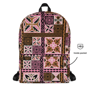 Pink Tiki Squares Backpack