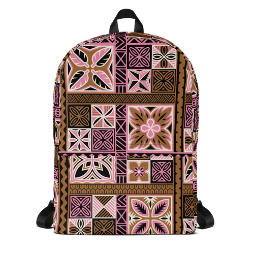 Pink Tiki Squares Backpack