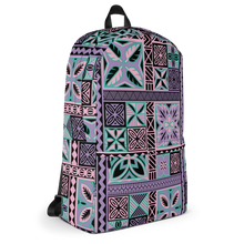 Load image into Gallery viewer, Purple Tiki Squares Backpack