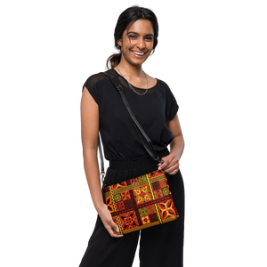 Fiery Tiki Squares Crossbody bag