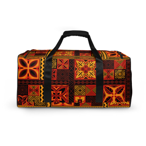 Fiery Tiki Squares Duffle bag