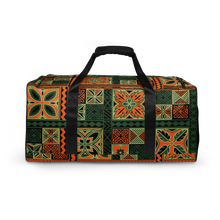 Load image into Gallery viewer, Green Tiki Squares Duffle bag