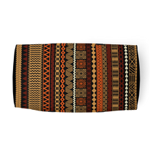 Load image into Gallery viewer, Earth Toned Tapa Striped Duffle bag
