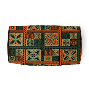 Green Tiki Squares Duffle bag