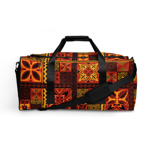 Fiery Tiki Squares Duffle bag