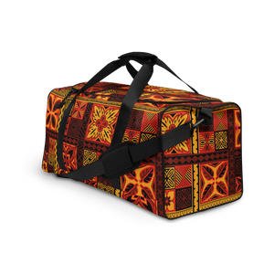 Fiery Tiki Squares Duffle bag