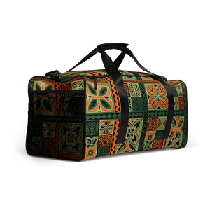 Green Tiki Squares Duffle bag