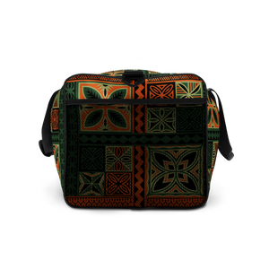 Green Tiki Squares Duffle bag