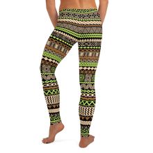 Load image into Gallery viewer, Mint Chocolate Tiki Striped Leggings