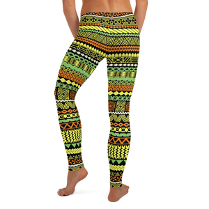 Citrus Tiki Striped Leggings