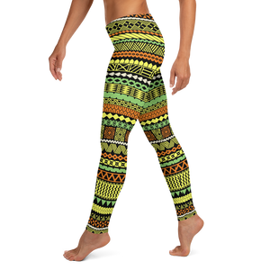 Citrus Tiki Striped Leggings