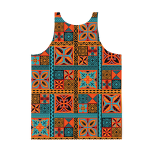 Load image into Gallery viewer, Beach Tiki Squares Tank Top