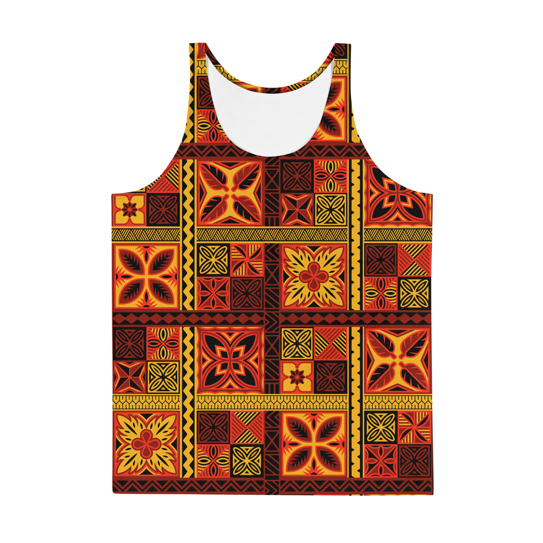 Fiery Tiki Squares Tank Top