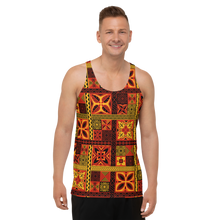 Load image into Gallery viewer, Fiery Tiki Squares Tank Top