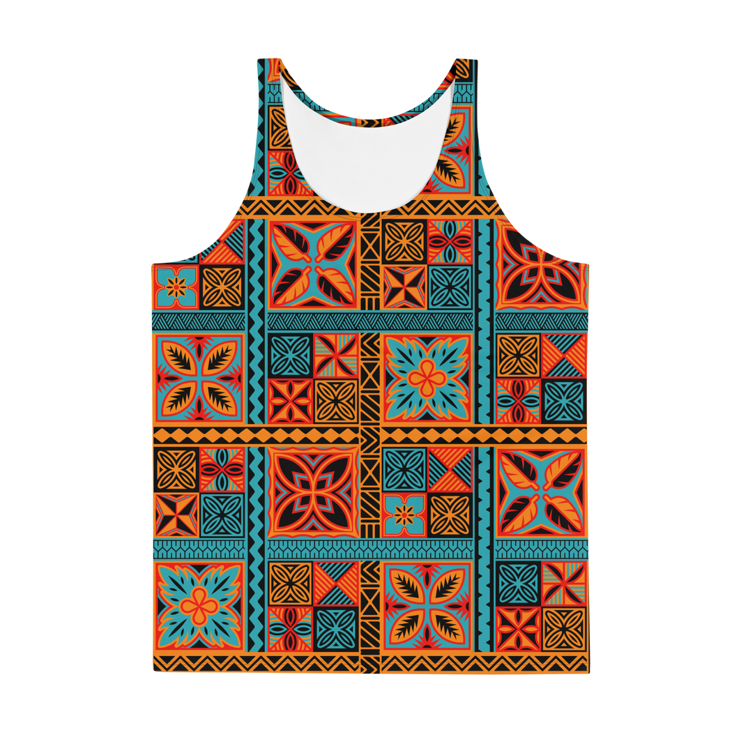 Beach Tiki Squares Tank Top