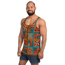 Load image into Gallery viewer, Beach Tiki Squares Tank Top