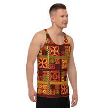 Load image into Gallery viewer, Fiery Tiki Squares Tank Top