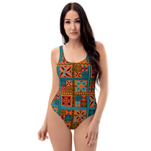 Load image into Gallery viewer, Beach Tiki Squares One-Piece Swimsuit