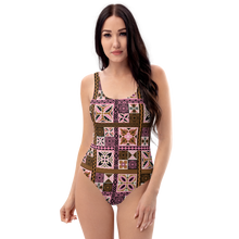 Load image into Gallery viewer, Pink Tiki Squares One-Piece Swimsuit